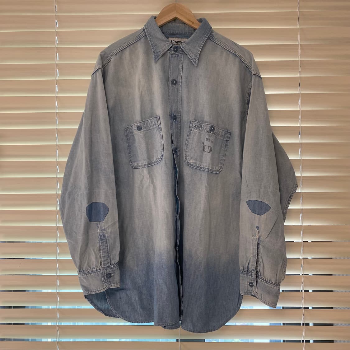 바우와우 24fw Bowwow USN Sailors 샴브레이 셔츠 L 상품이미지4