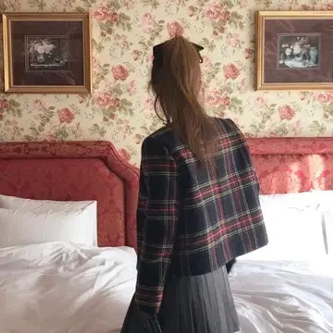 마블링 문 트위드 타탄 자켓 상품이미지2