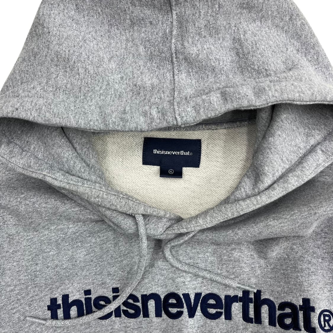 디스이즈네버댓 센터로고 그레이 후드 XL 상품이미지5