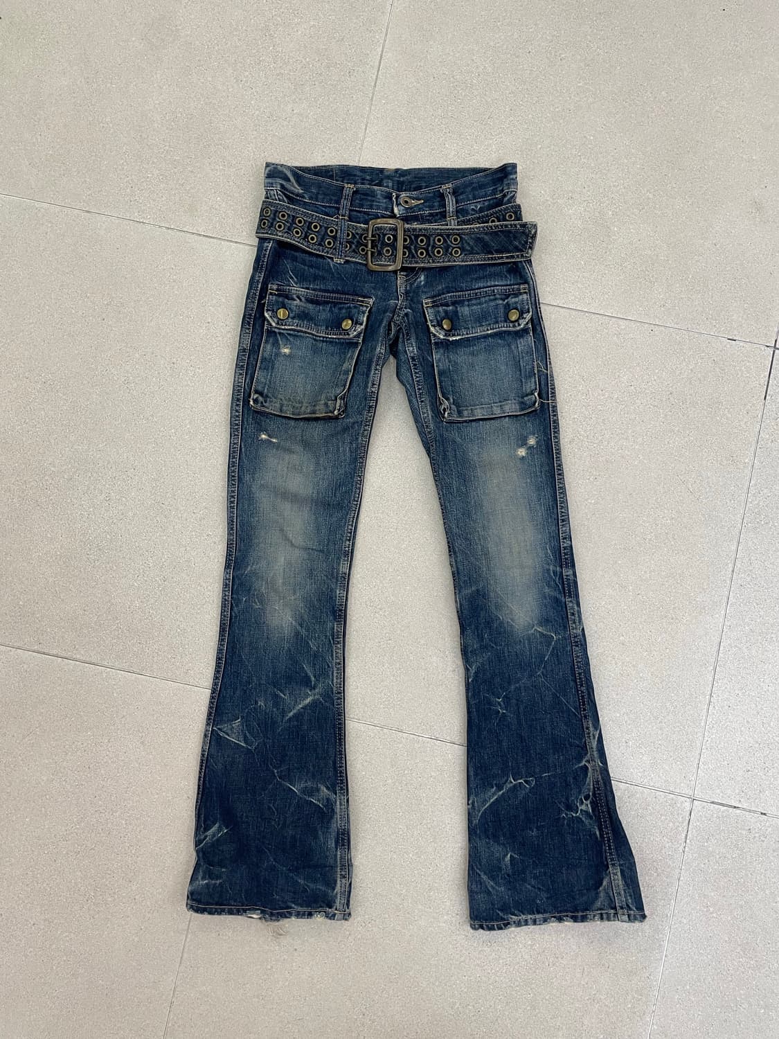 히스테릭글래머 데님 벨트 부츠컷 팬츠 상품이미지1