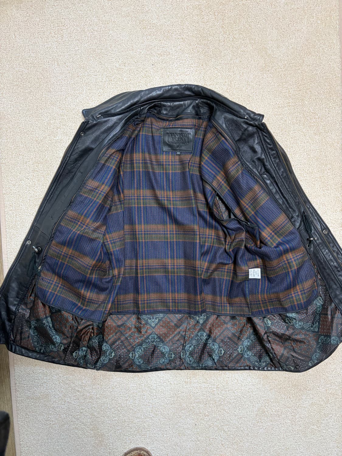 100) 00s 빈티지 램스킨 양가죽 필드자켓 카코트 상품이미지4