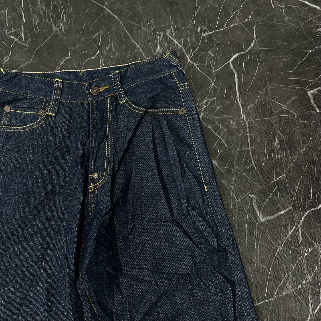 28in 에비수 재팬 비대칭 하이웨스트 와이드 데님 상품이미지8