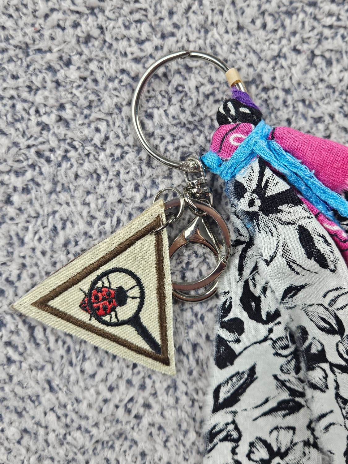 핸드메이드 커스텀 패치 반다나 카라비너 키링 / 10678 상품이미지3