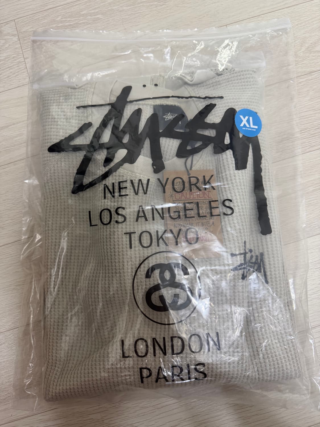 스투시 래글런 써멀 롱슬리브 크루 본 XL 새상품 상품이미지1