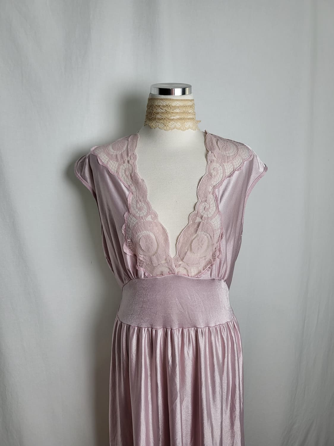 빈티지 로즈 베이지 슬립 드레스 상품이미지4