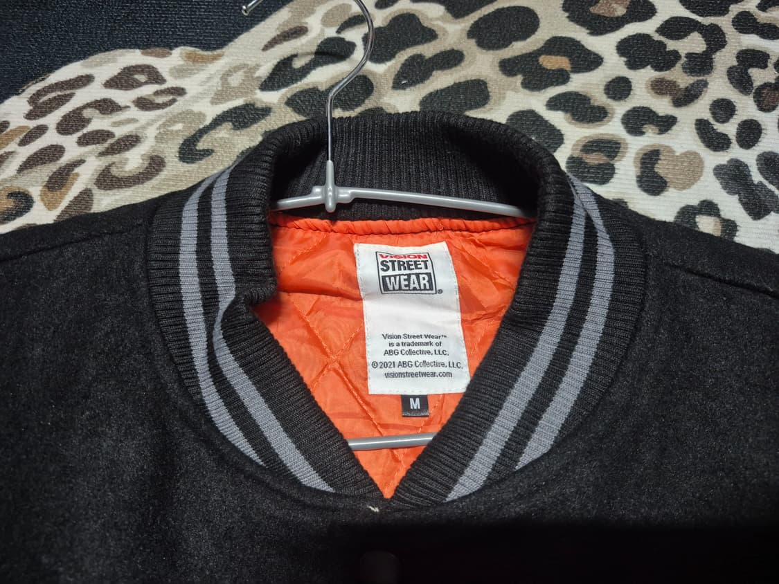 비전 스트리트웨어 울 레더 바시티 자켓 M 정품 상품이미지4