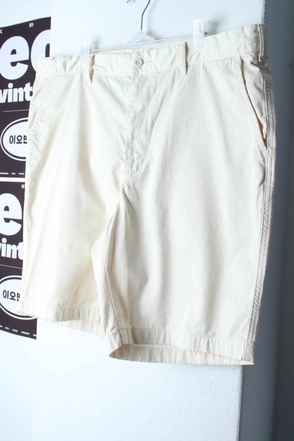 (XL-4XL) 유니클로 반바지 팬츠 빅사이즈 아이보리 면-P9949 상품이미지1