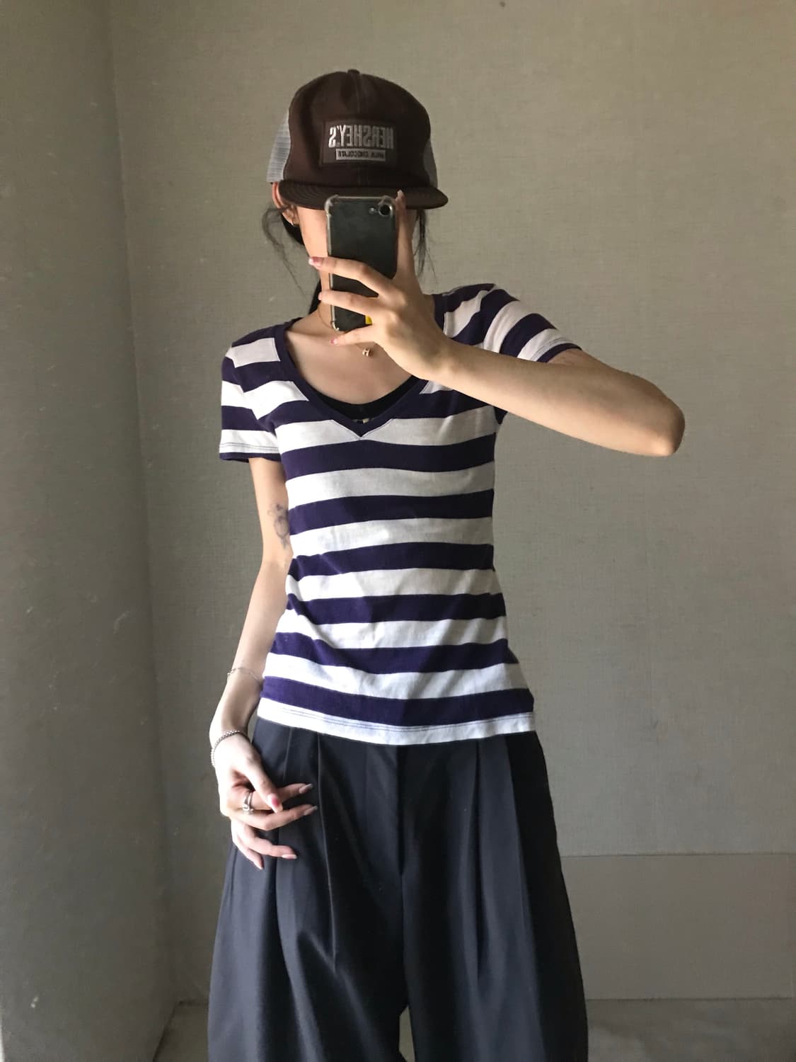 나이키 스트라이프 딱붙핏 반팔티셔츠 상품이미지4