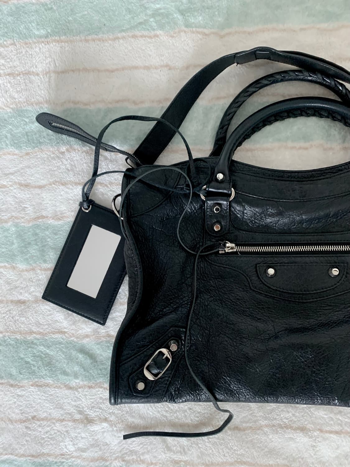 발렌시아가 미듐 모터백 블랙 시티백 은장 미디움 가방 상품이미지3