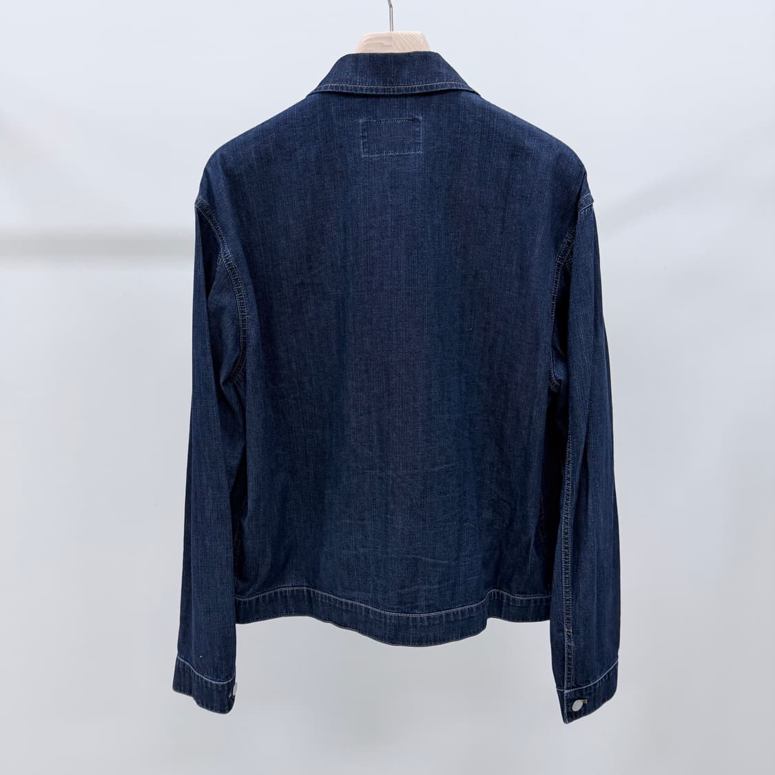 [S급/L] 프라다 삼각로고 라이트 데님 블루종 청자켓 상품이미지5