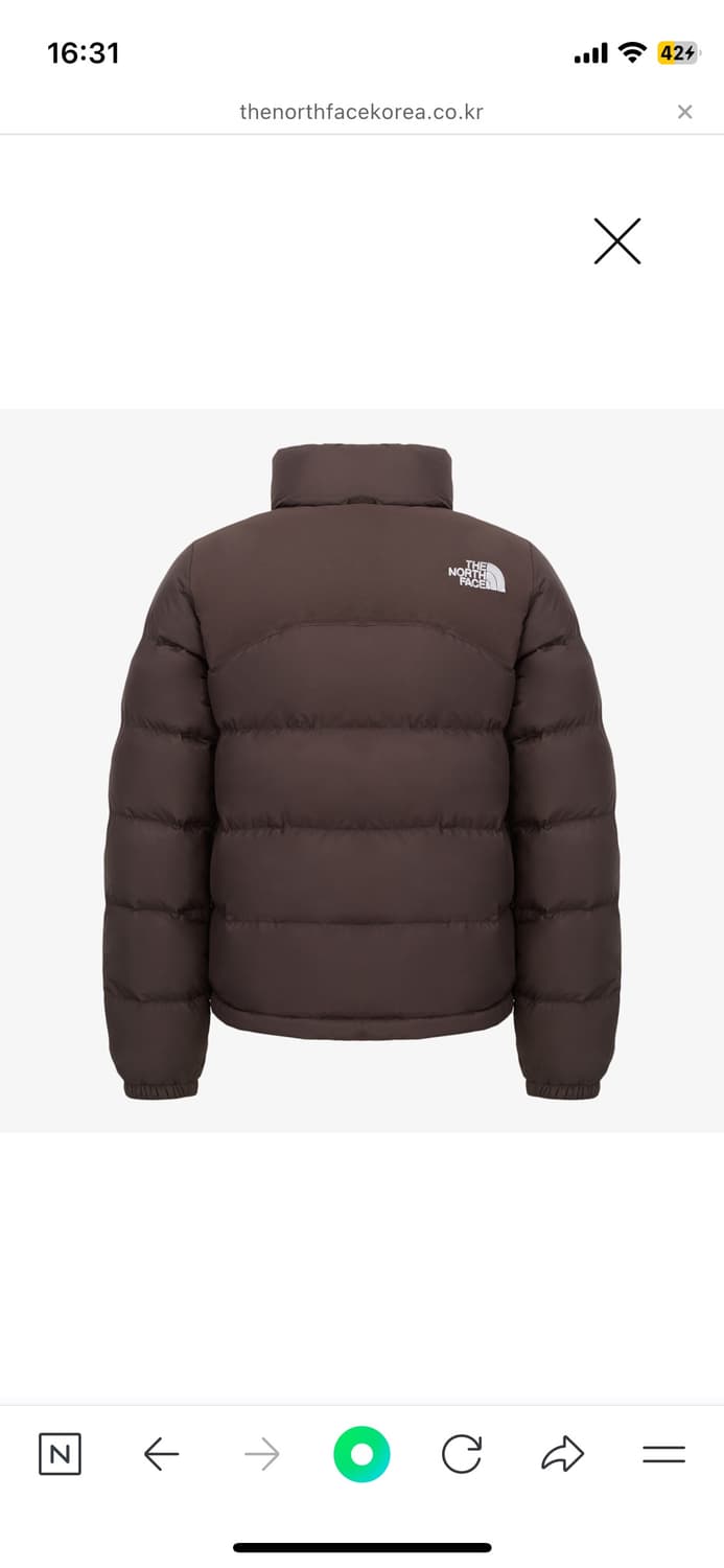 노스페이스 여성 퍼피 온 ex 자켓 코코아브라운 XL 상품이미지2