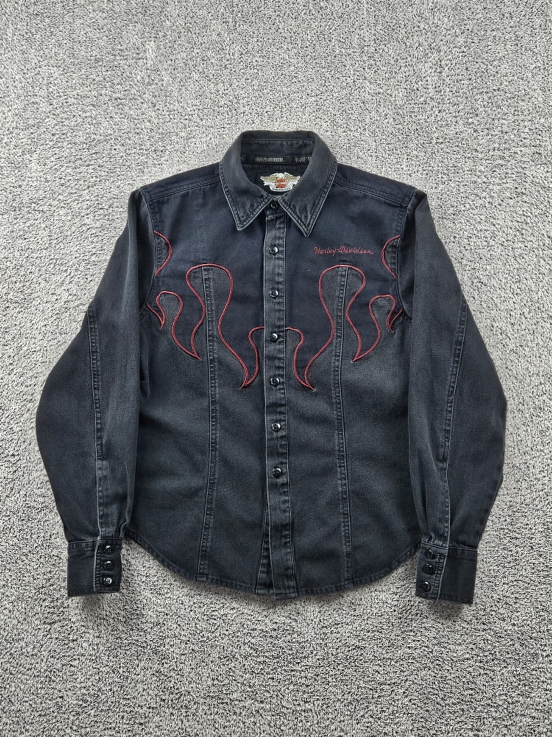 할리데이비슨 플레임 레이어 바이커 셔츠 ( M ) / 11115 상품이미지2