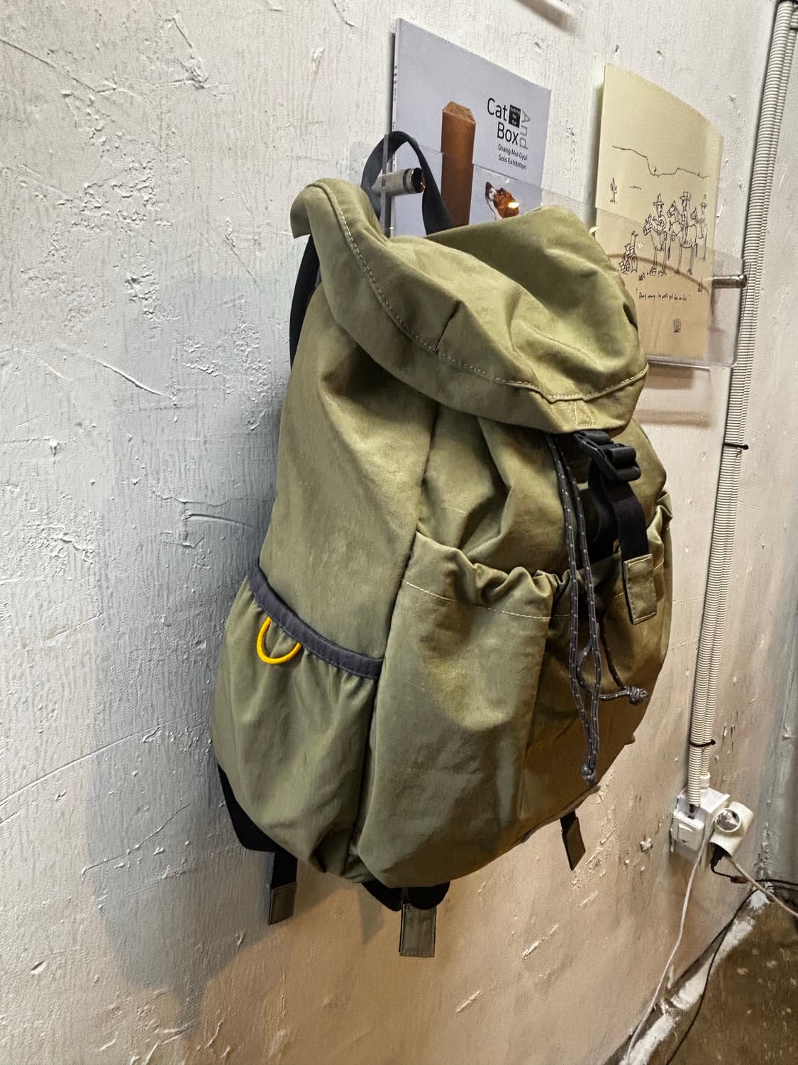 로우로우 스트링 럭색 백팩 올리브 상품이미지5