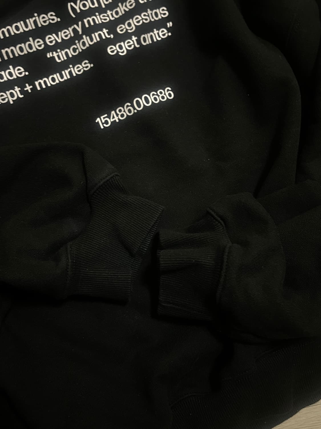 미세키서울 Quote sweat shirts BLACK 상품이미지3