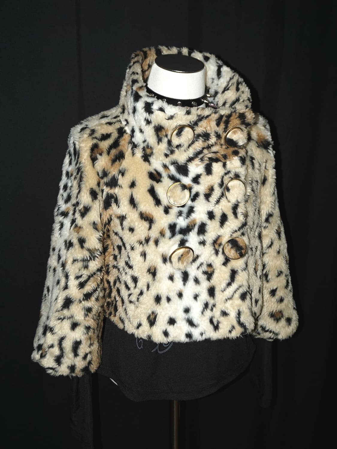 (ank rouge) leopard gyaru fur jacket  상품이미지3