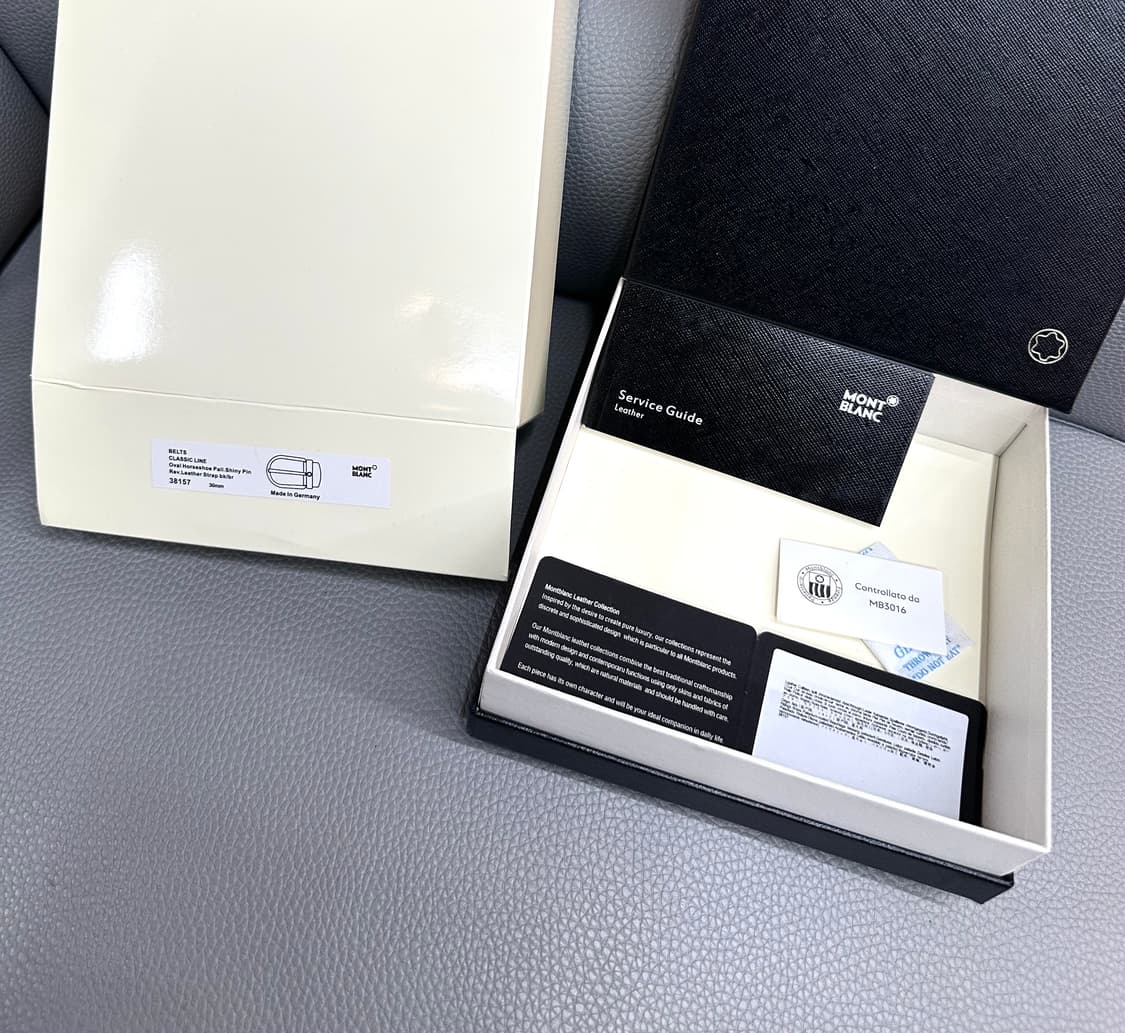 몽블랑 하정우 레더벨트 38157 (새상품) 상품이미지9
