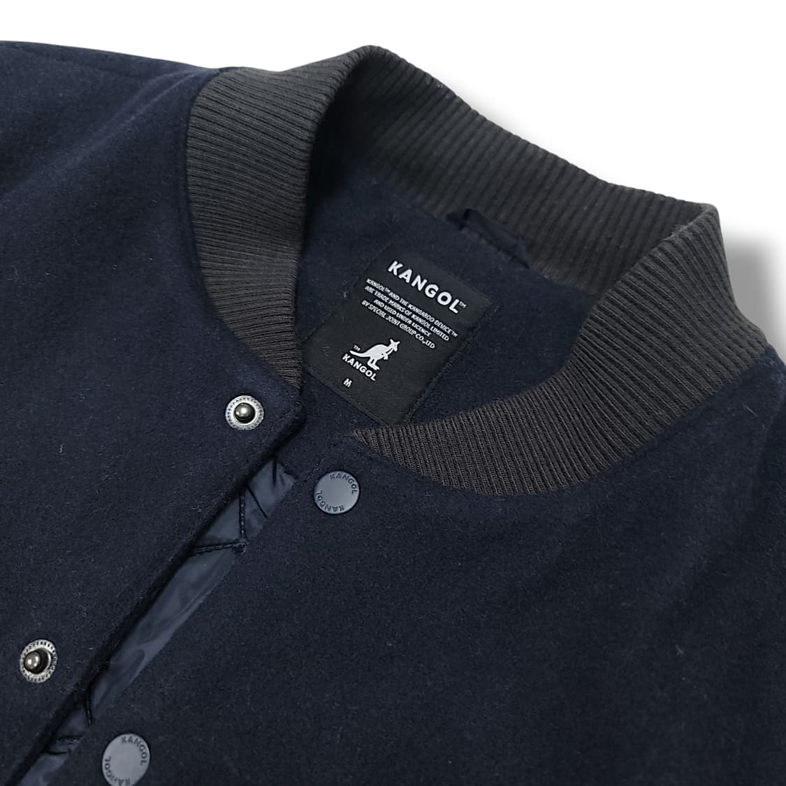 [M] 캉골 네이비 베이직 모+폴리 바시티 자켓 상품이미지9