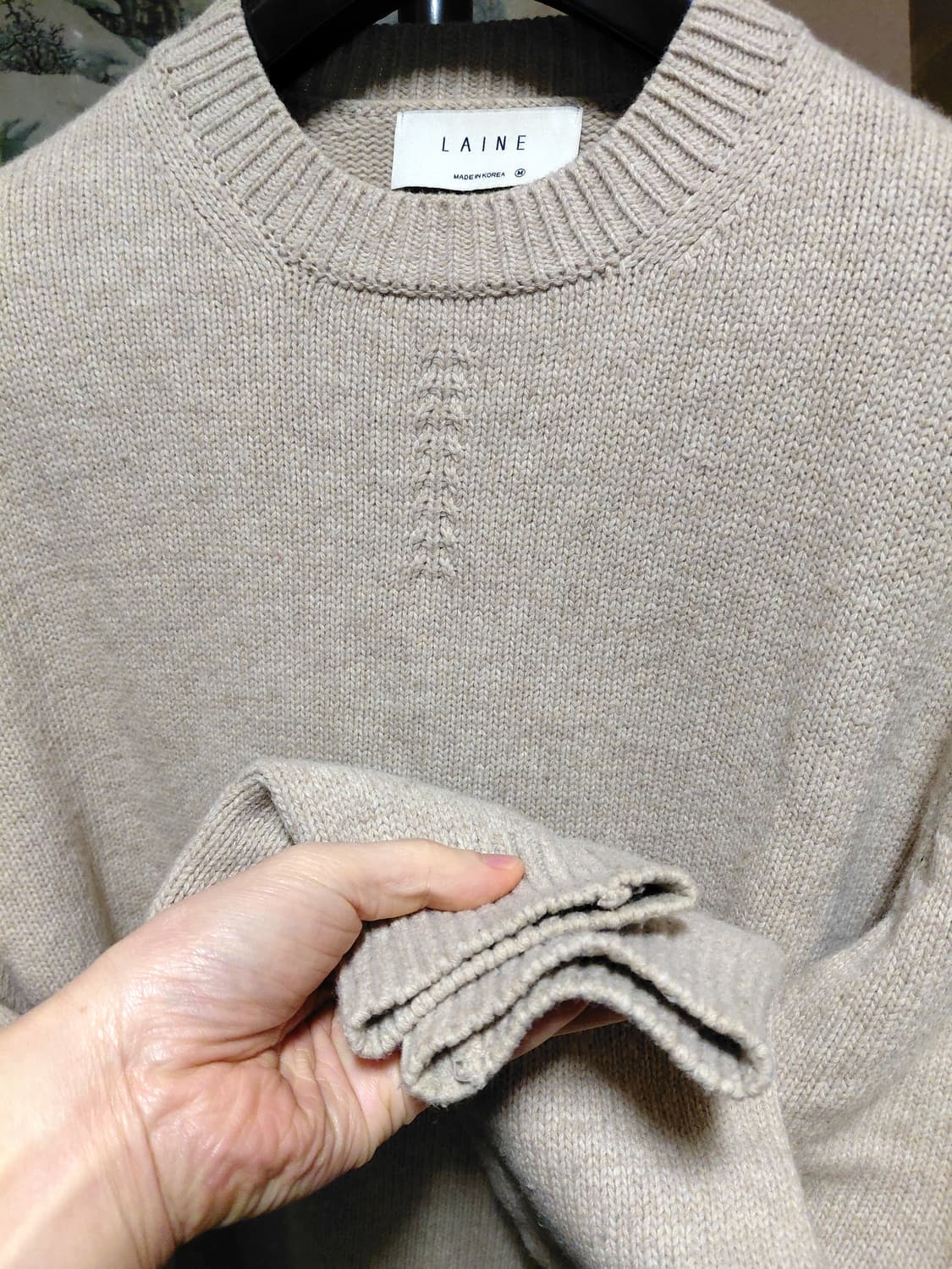 [LAINE]램스울 라운드넥 니트 M사이즈 상품이미지8