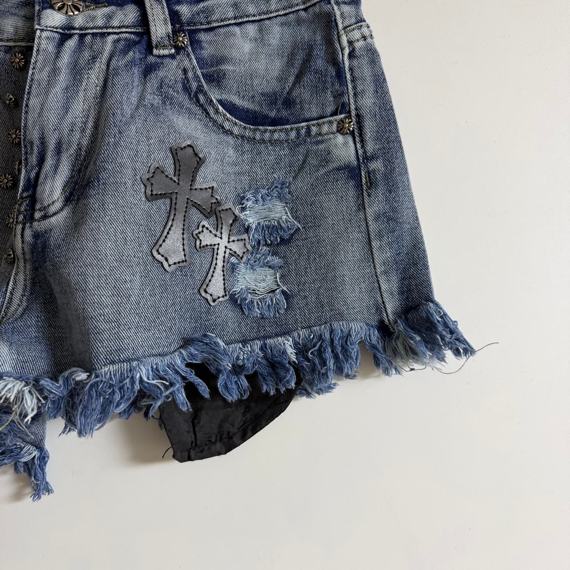 새상품 여자 찡 데님 청반바지 S 상품이미지3