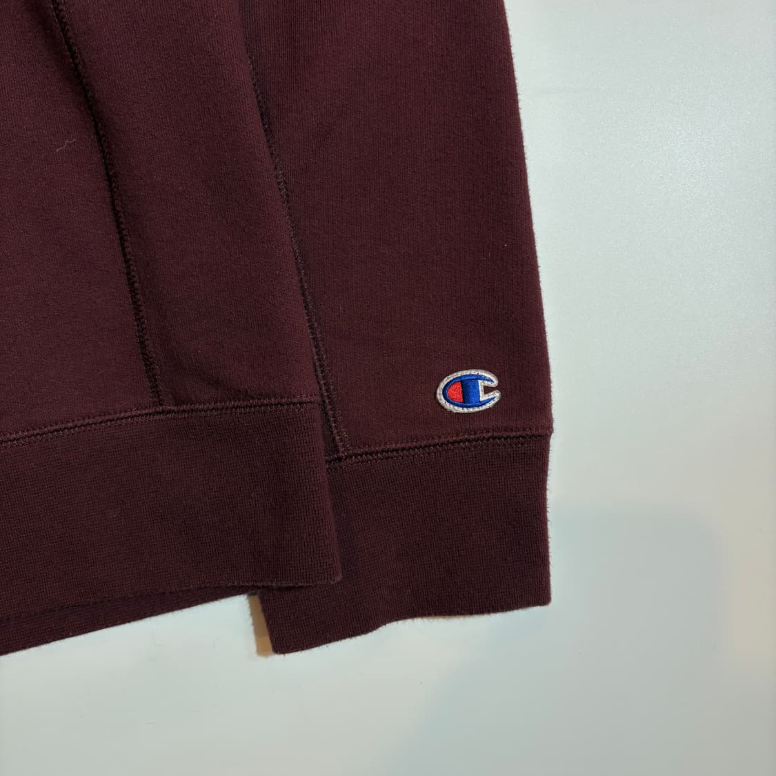 챔피온 빅 로고 버건디 맨투맨 상품이미지2