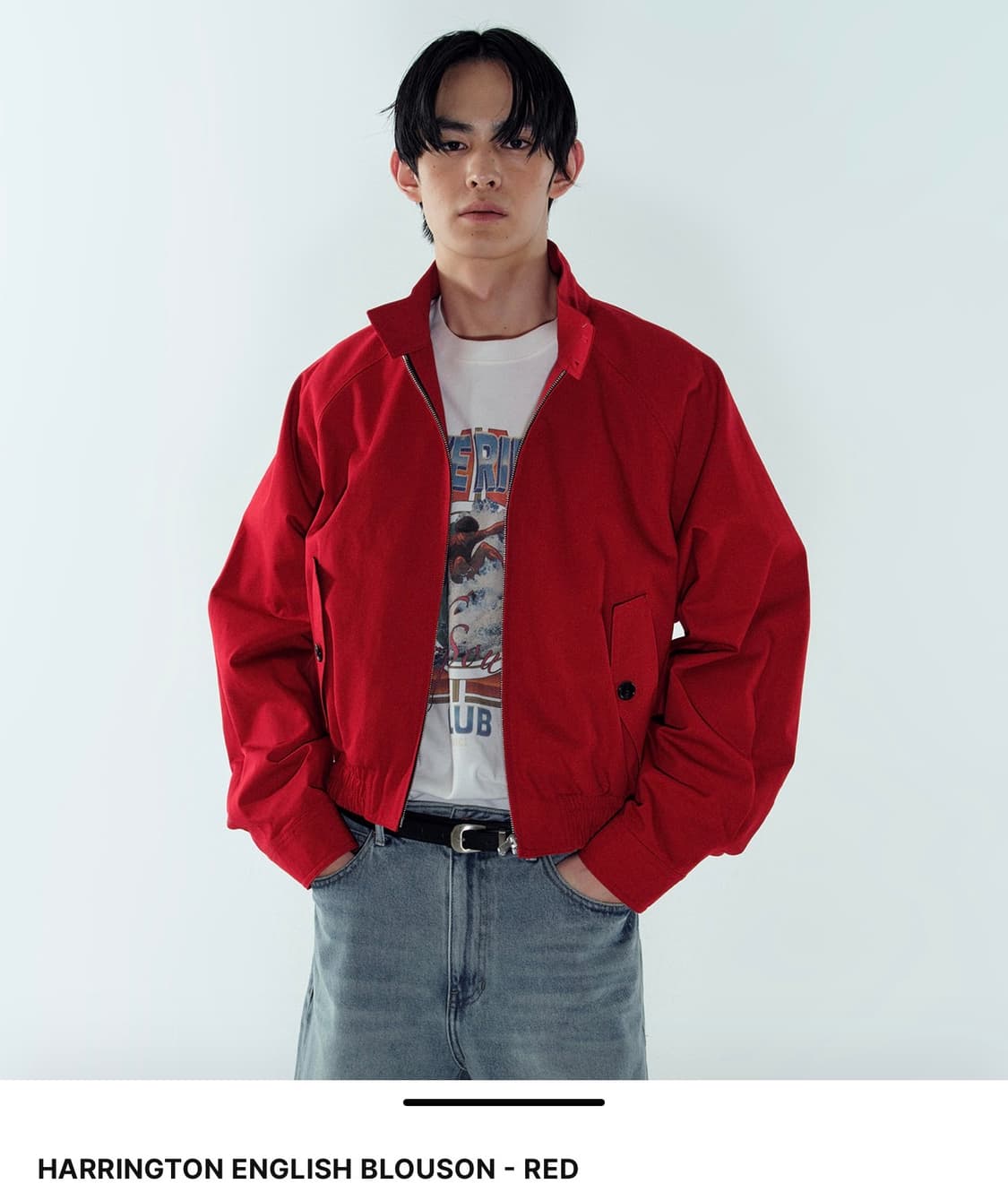 [판매] 노이스 해링턴 블루종 자켓 레드 상품이미지1