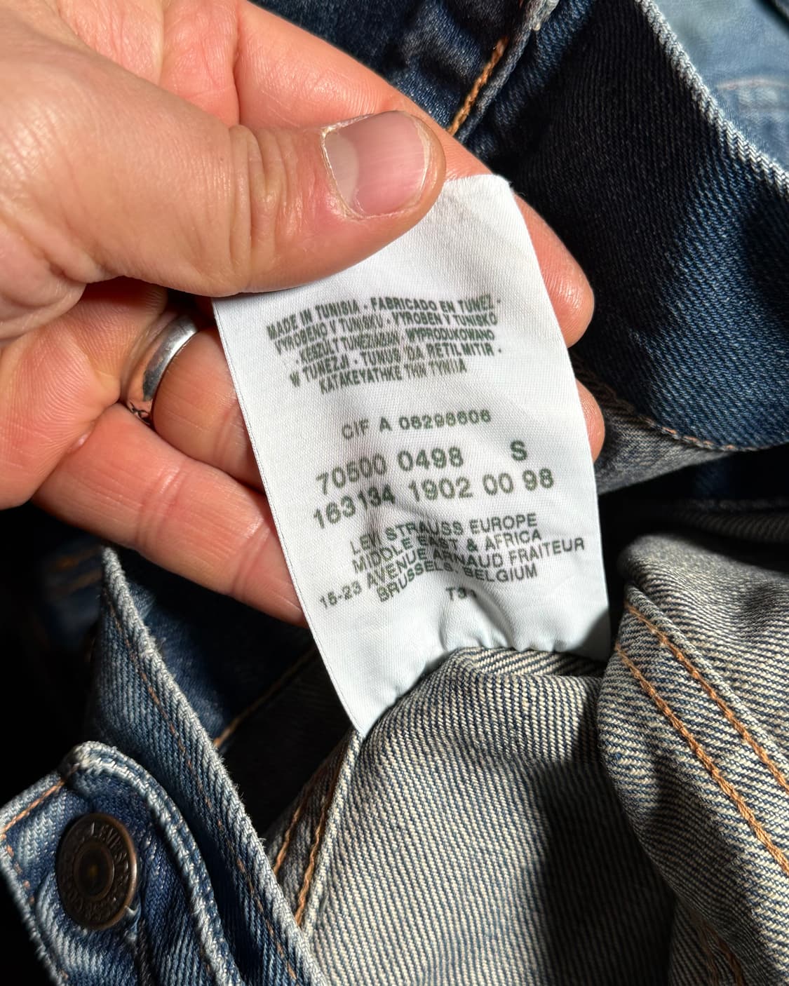 90‘s 리바이스 70500-04 타입 3세대 데님 트러커 자켓 S 상품이미지6