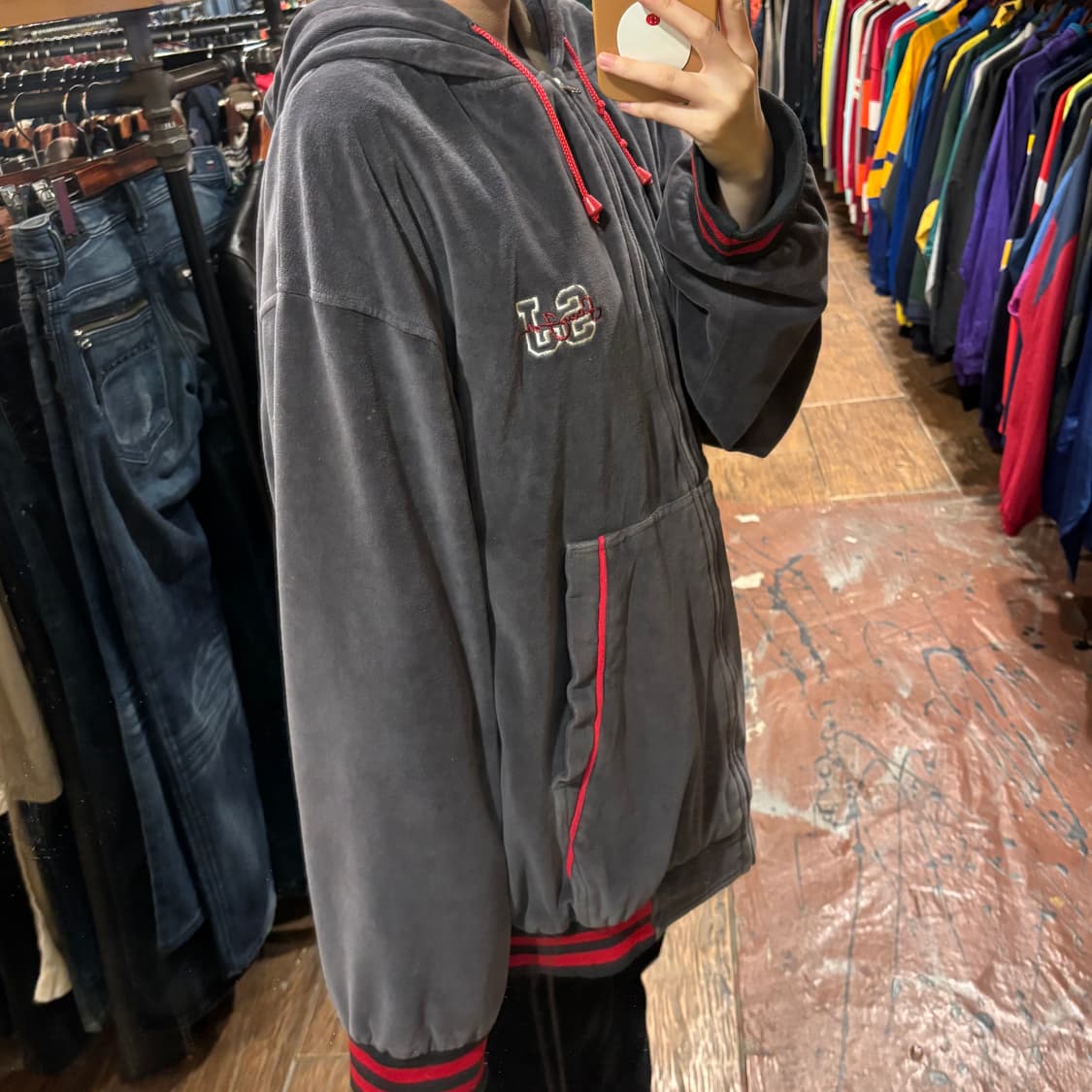 [Hi] 그레이 벨벳 져지 상품이미지5