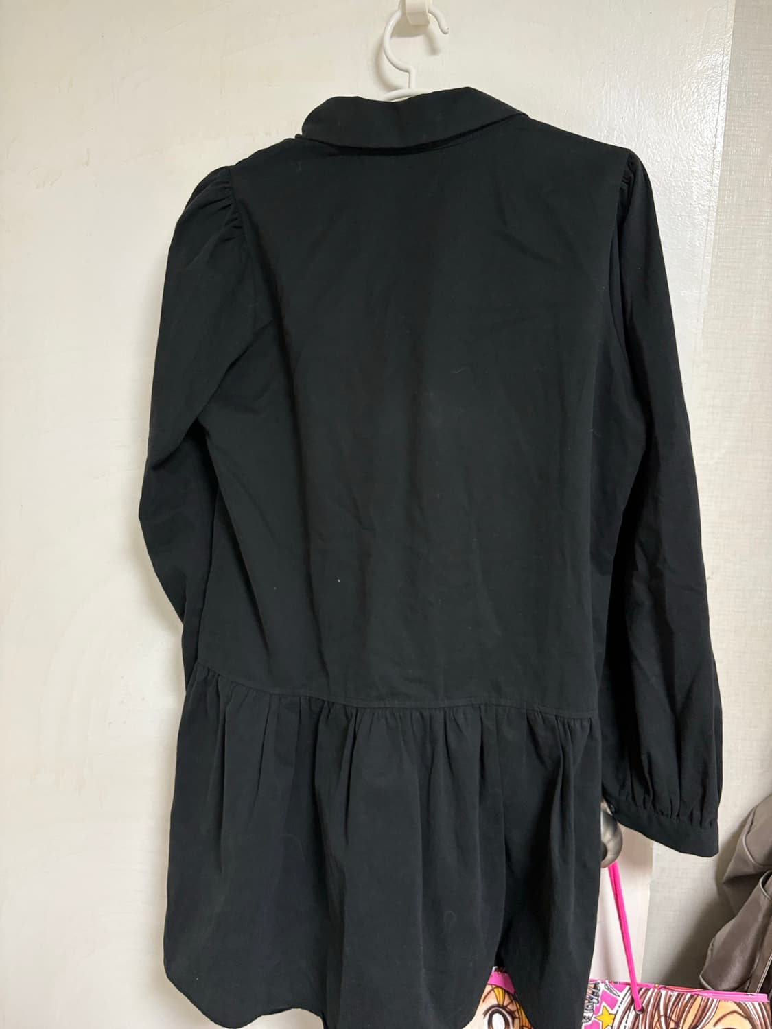 애프터먼데이 핀턱 코튼 원피스 블랙  상품이미지4