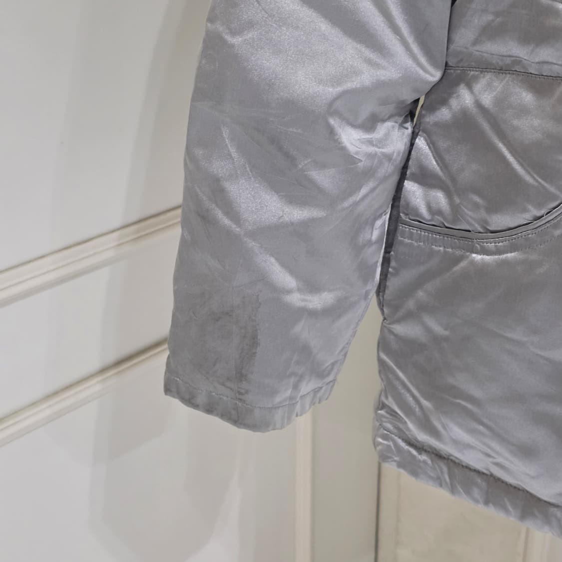 GAP) 일본판 빈티지 실버 오네갸루 오리털 후드 다운패딩 상품이미지5