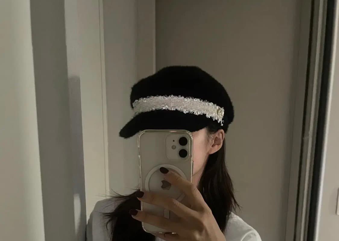 빈티지 트위드퍼 헌팅캡 상품이미지6