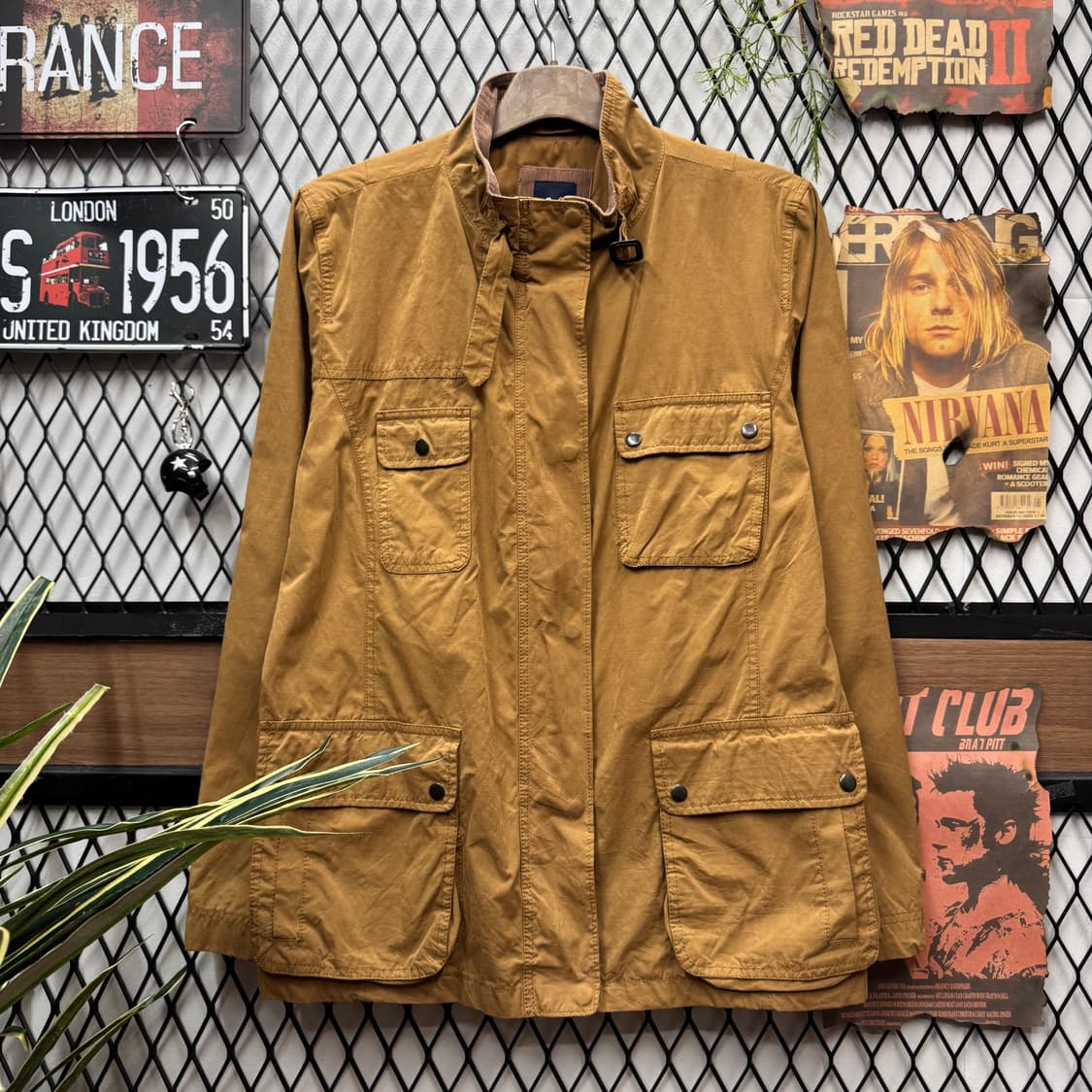 갭 빈티지 사파리 필드 자켓 전면 4포켓 포인트 브라운 상품이미지1