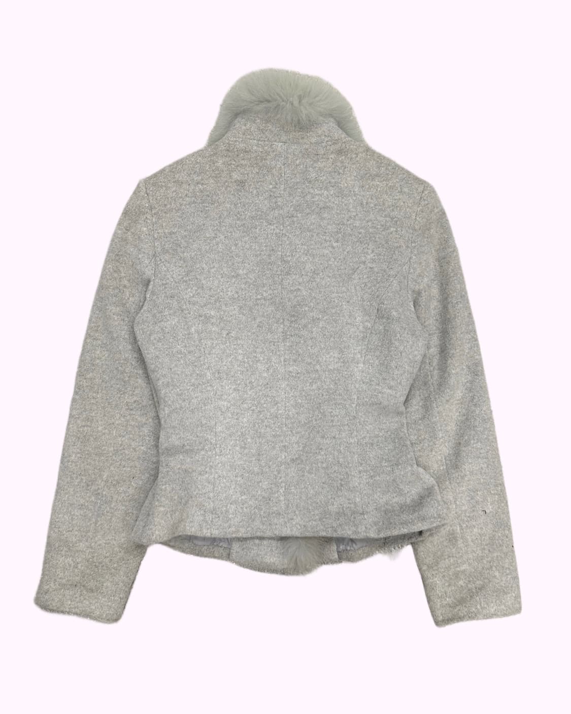 grey fur treaming short coat 상품이미지4