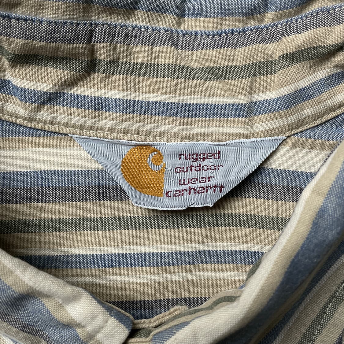 CARHARTT 칼하트 빈티지 스트라이프 반팔 워크 셔츠 A00917 상품이미지9