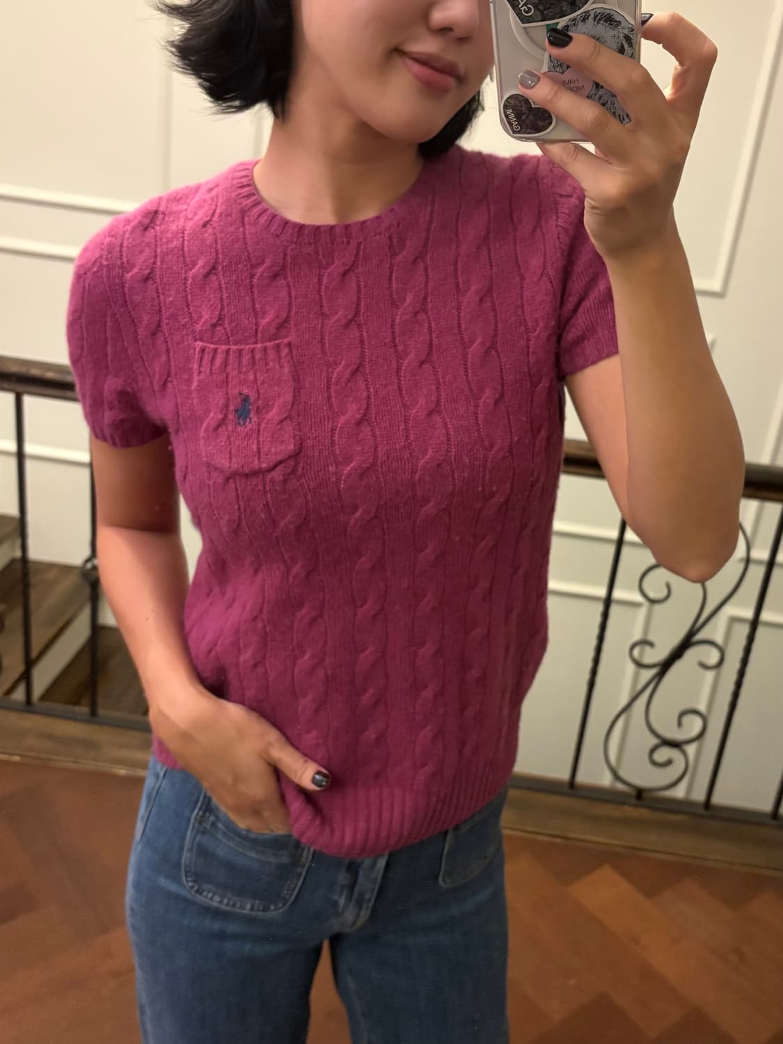 폴로 반팔 포켓 니트 상품이미지1