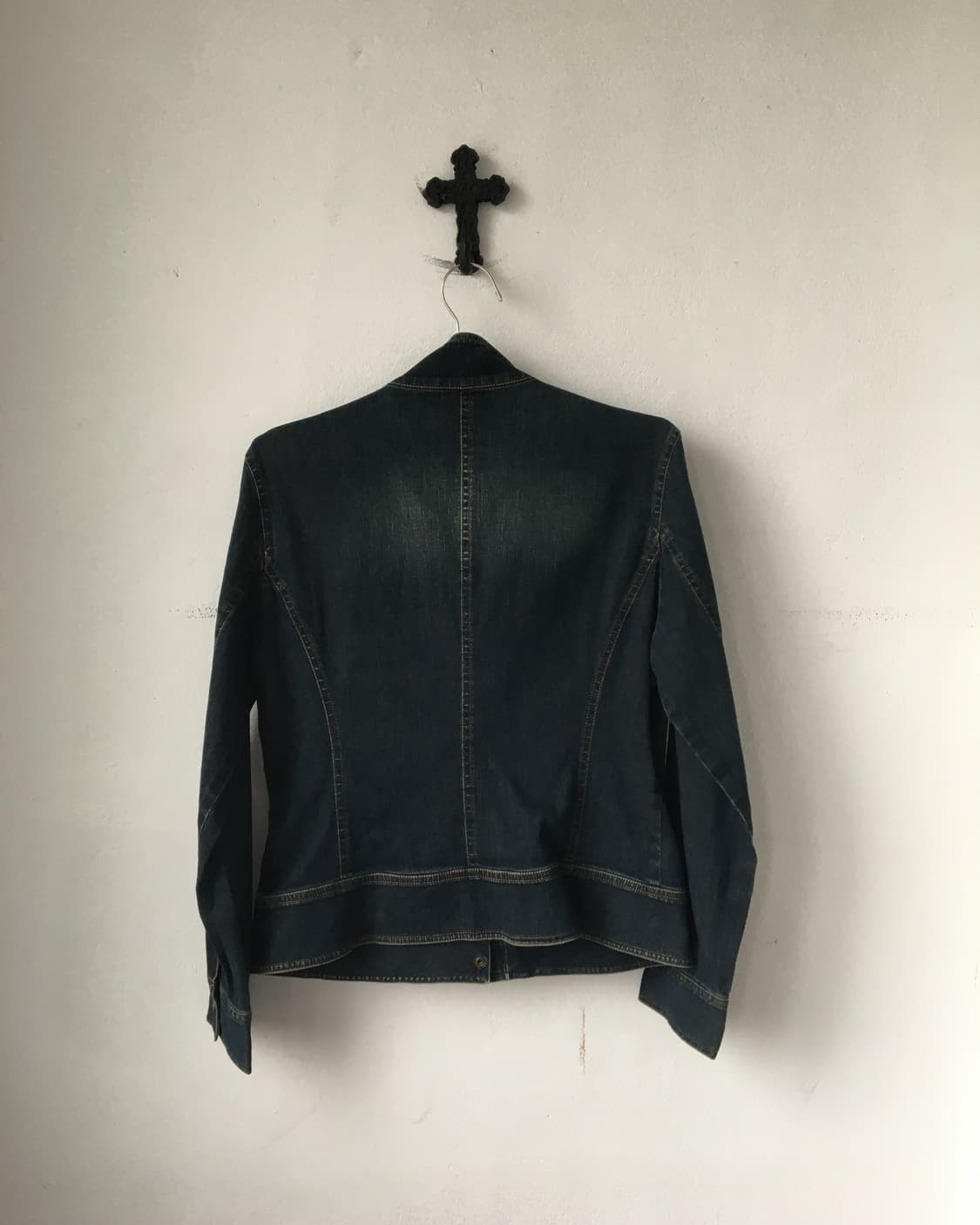 Line detail denim high neck jacket 상품이미지3