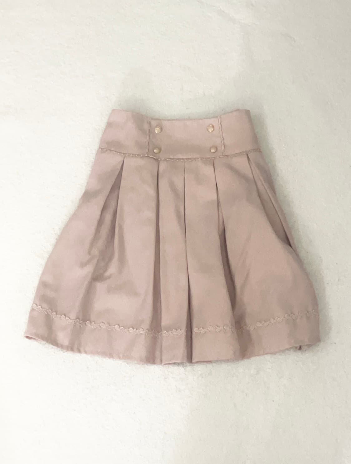 로디스포토 히메갸루 로맨틱갸루 레이스버튼 디테일 스커트 플리츠스커트 상품이미지1