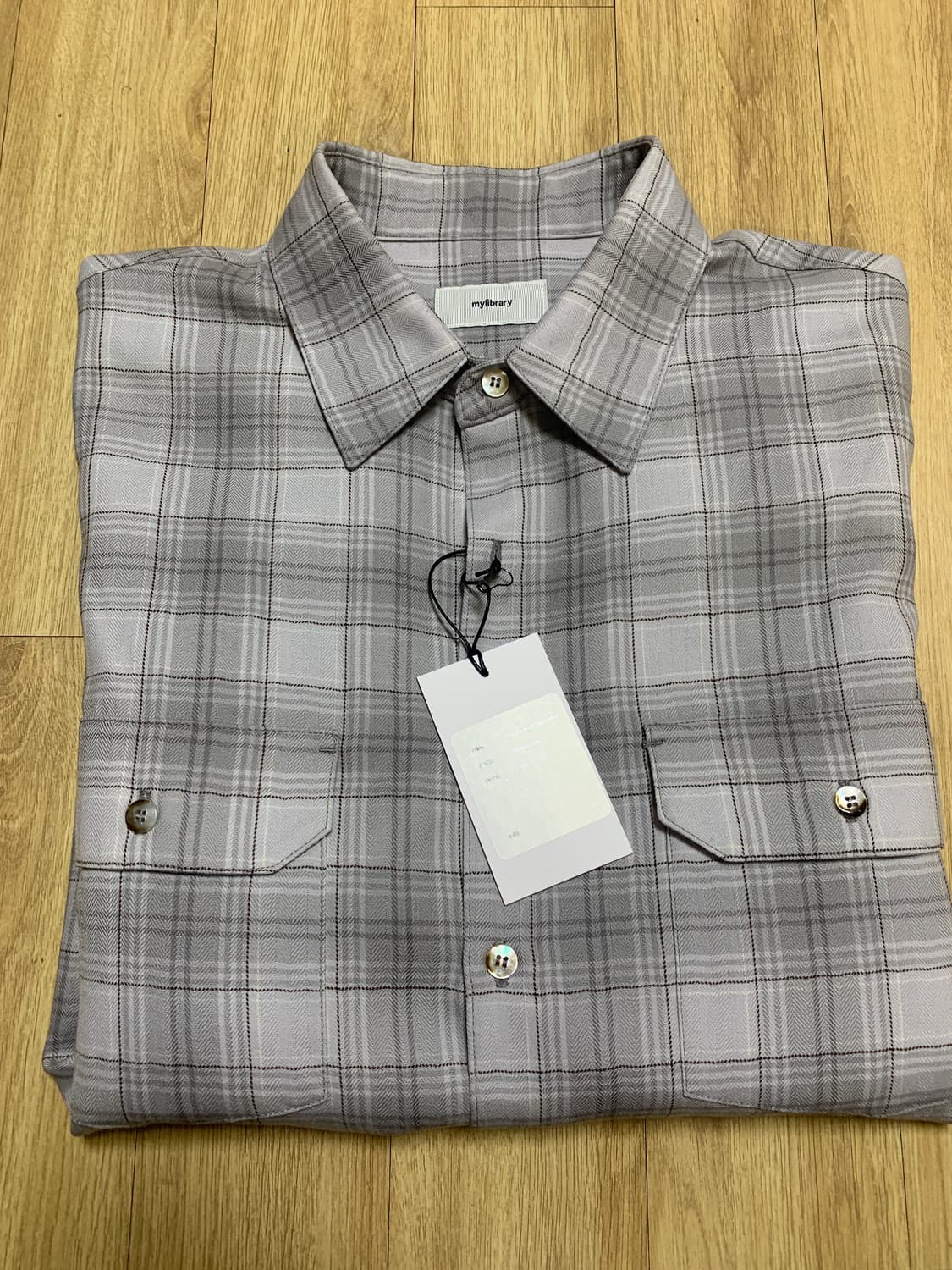 마이라이브러리 310 울체크셔츠 상품이미지2