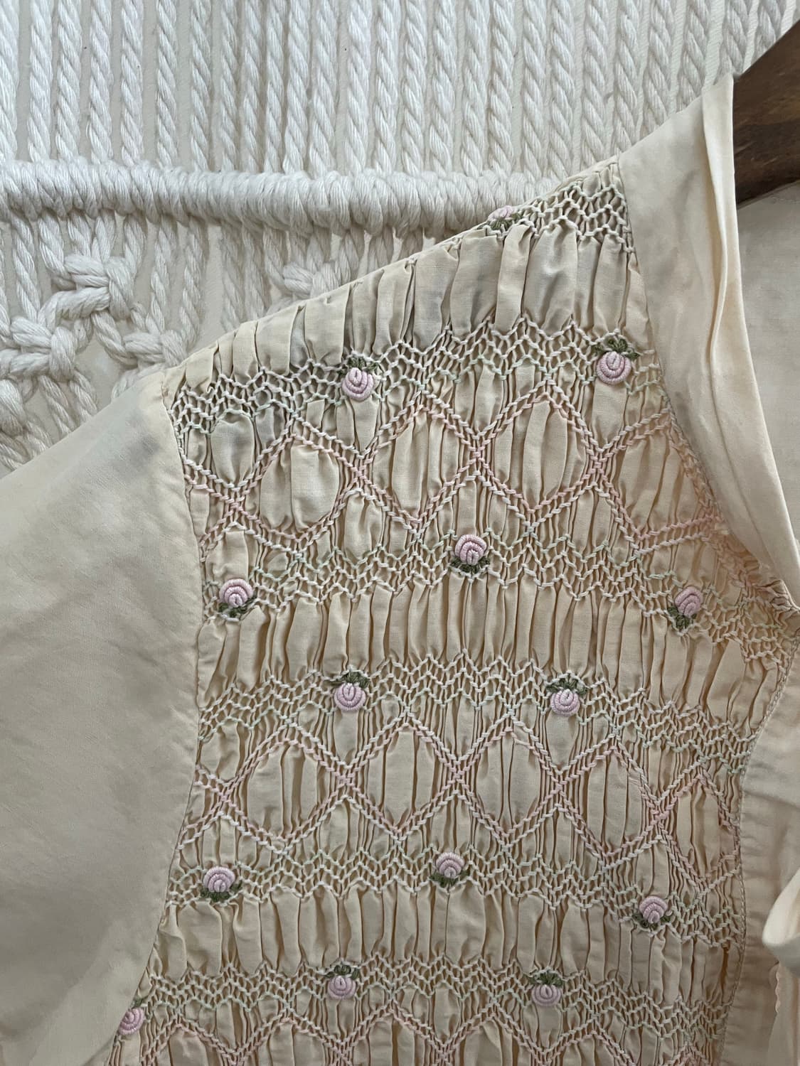 베이지 자수 블라우스 상품이미지3