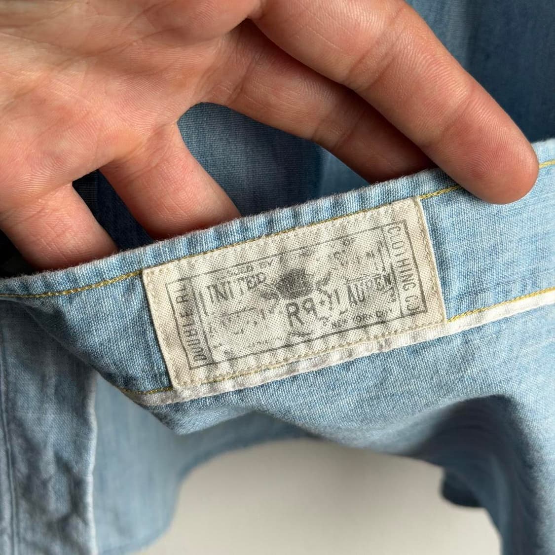 RRL 더블알엘 샴브레이 웨스턴 데님 셔츠 상품이미지5