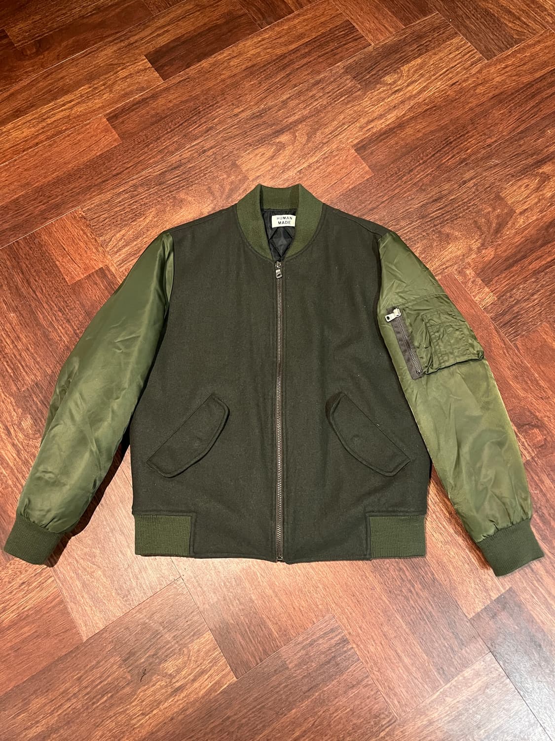 휴먼메이드 울 바디 MA-1 믹스 봄버 자켓 상품이미지1