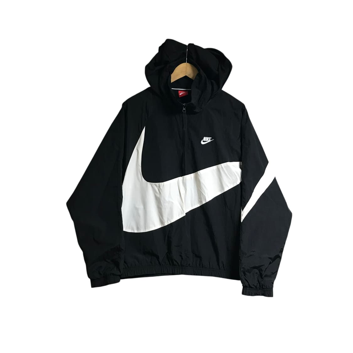 나이키 빅로고 검흰 아노락 바람막이자켓 상품이미지2