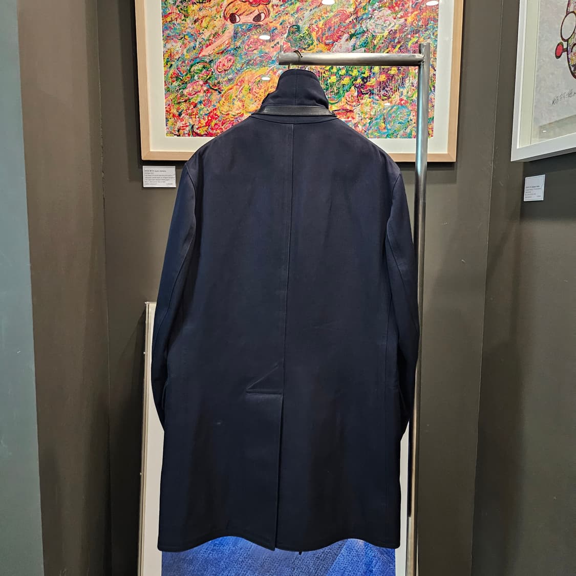 톰포드 레더트리밍 울  네이비 코트 상품이미지4