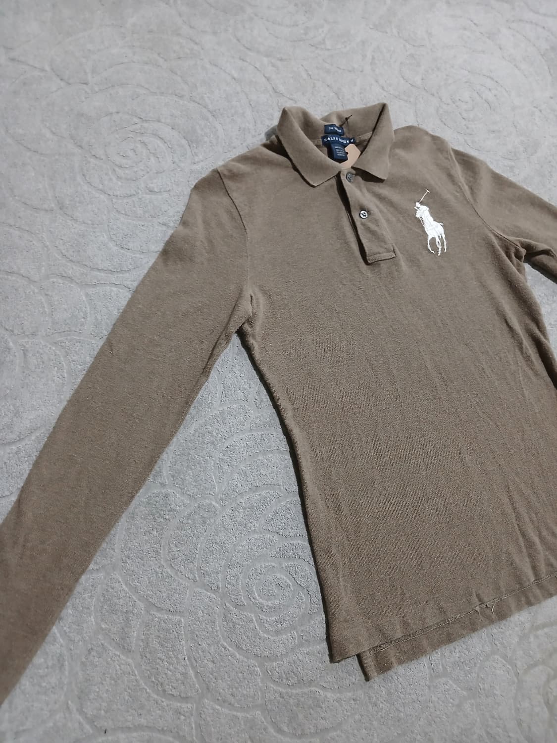 폴로 랄프로렌 빅포니 브라운 긴팔 카라티 M 상품이미지3