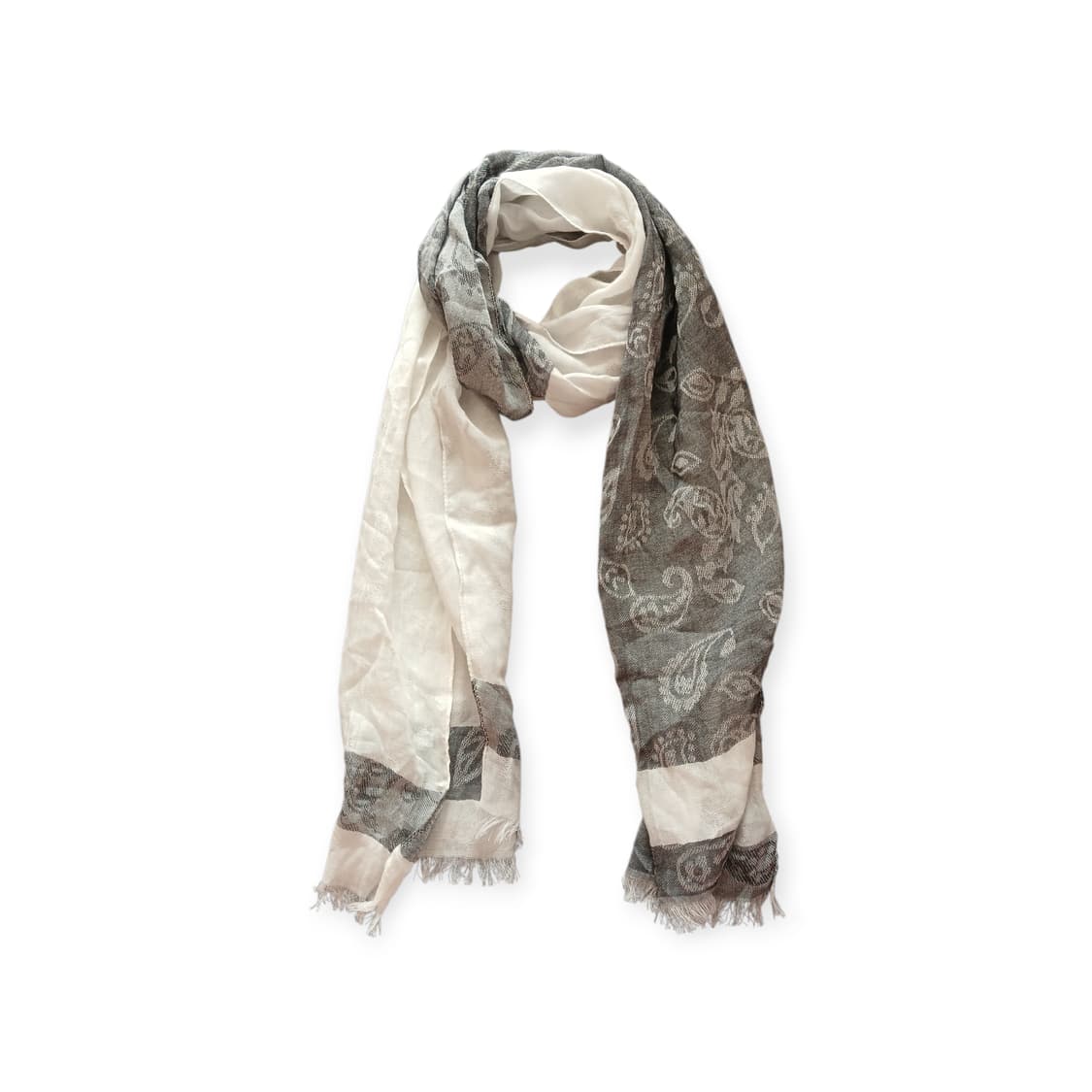 화이트 &그레이 오리엔탈 스카프 상품이미지1
