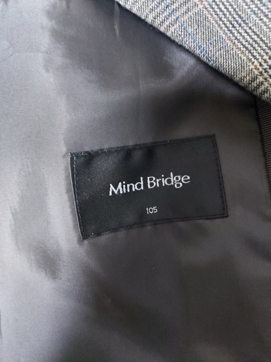 마인드브릿지 스판체크 세미오버 싱글코트(105) 상품이미지6