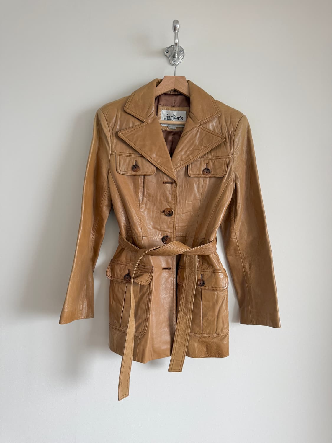 Vintage Jacker's 램스킨 레더 코트 상품이미지1