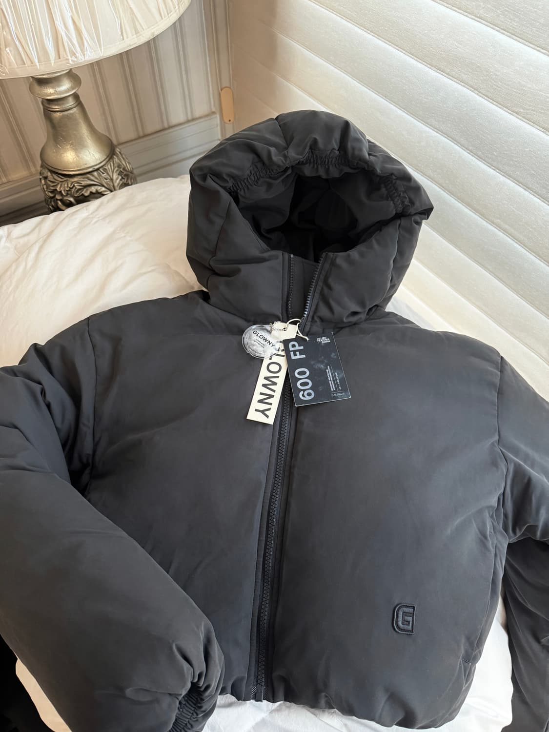 택달린 새상품) 글로니 덕 다운 패딩 푸퍼 자켓 차콜 상품이미지1
