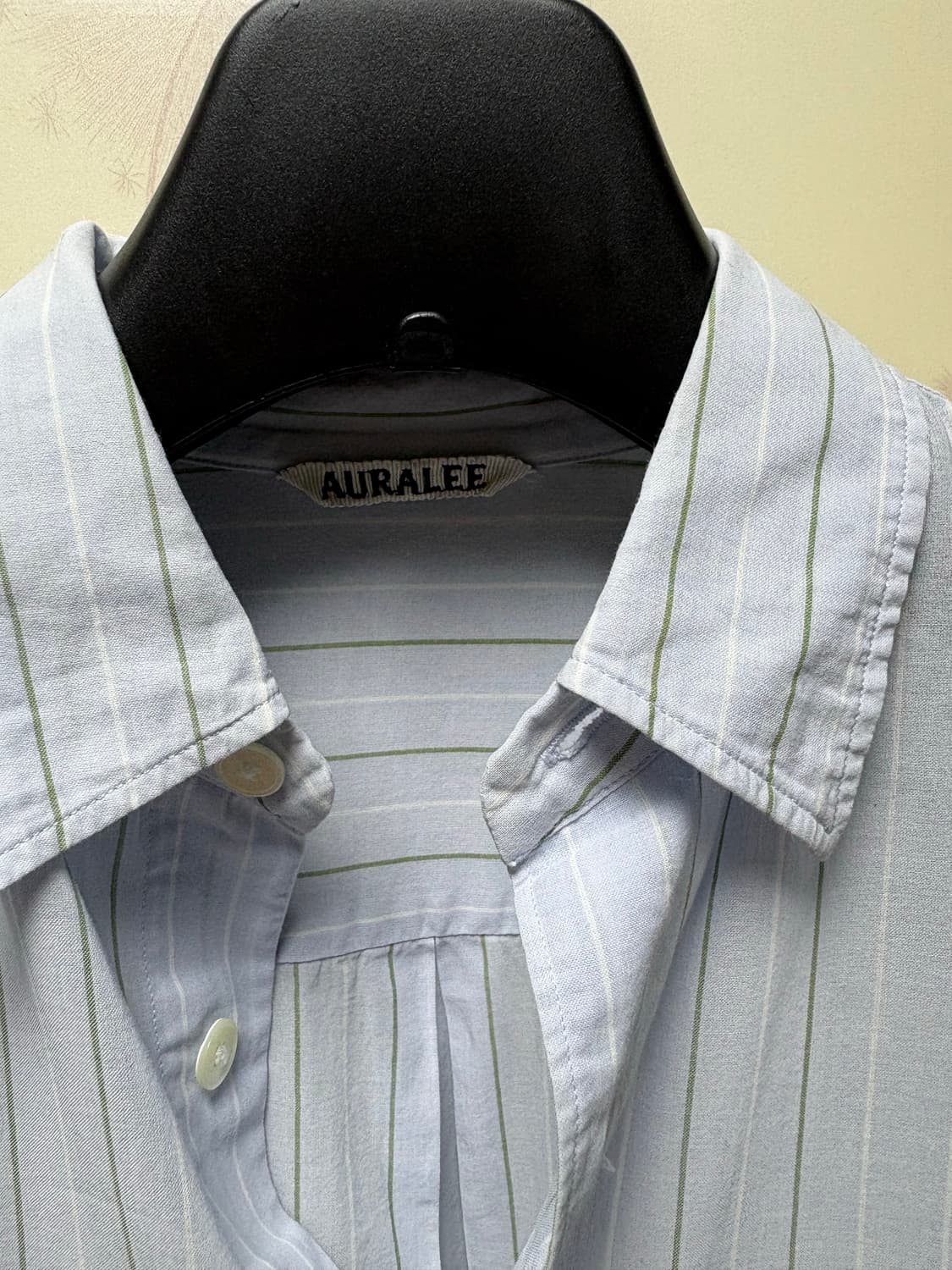 [3] 오라리 하드트위스트 스트라이프 셔츠 블루 상품이미지7