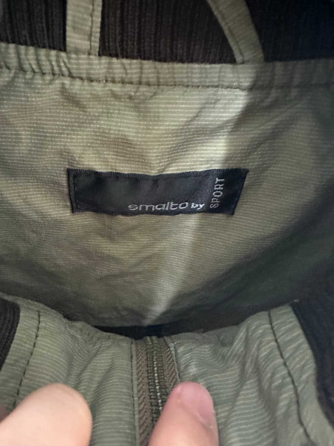 smalto 카키색 봄버 자켓 상품이미지3