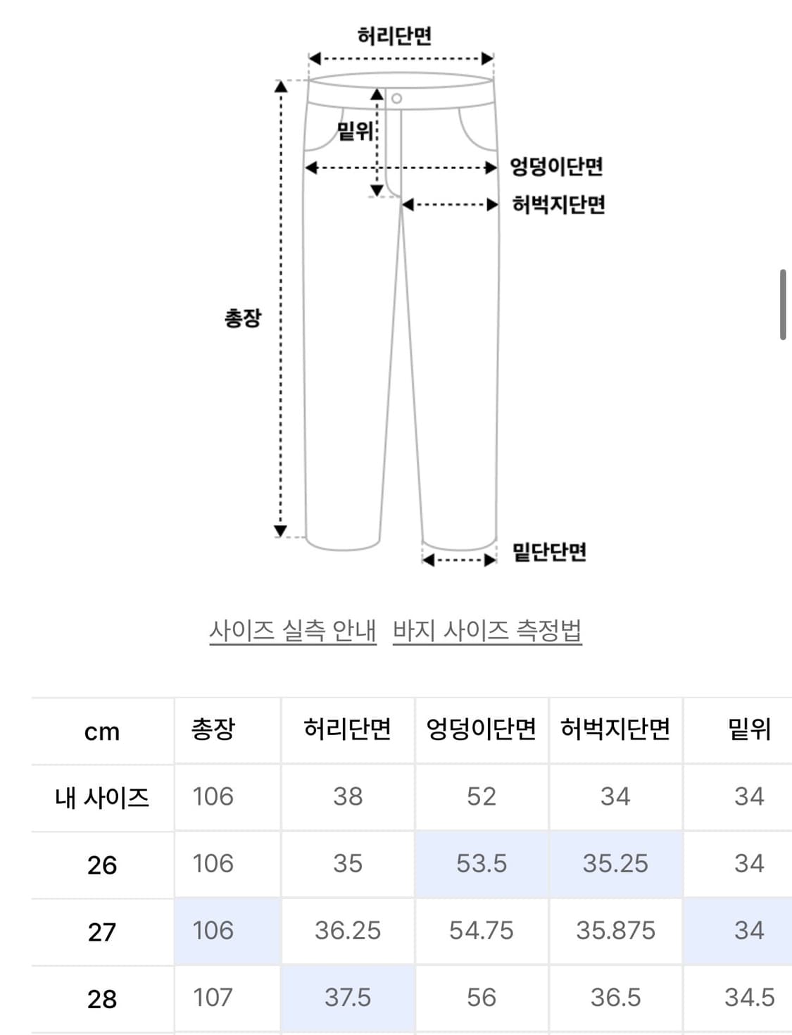 (28) 무신사스탠다드 빅 브러쉬 벌룬 데님 팬츠 라이트 인디고 상품이미지2